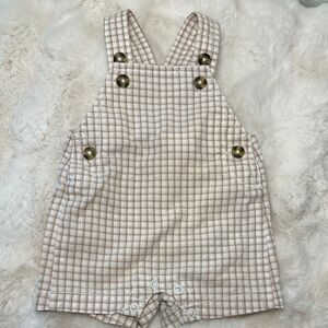 Carter’s Newborn Plaid Tan Overalls